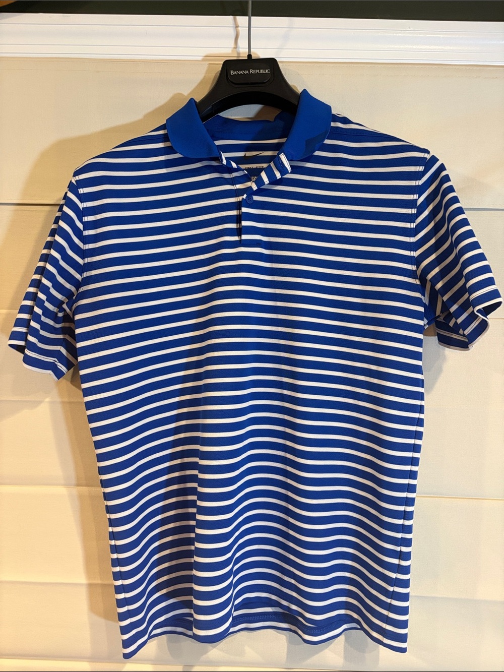 Nike Men’s Royal Blue & White Striped Polo